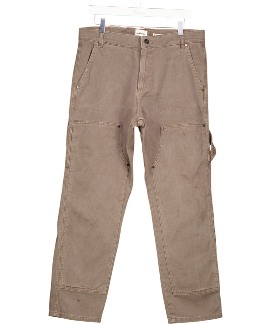 River Island Grey Double Knee Straight Leg Jeans W34
