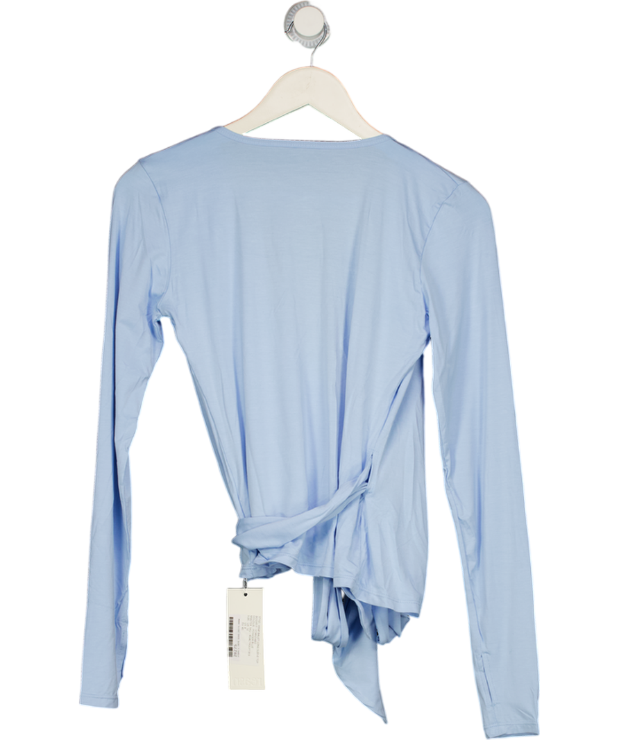 reasn Bamboo Fabric Ballet Wrap Long Sleeve Top - Powder Blue UK 12