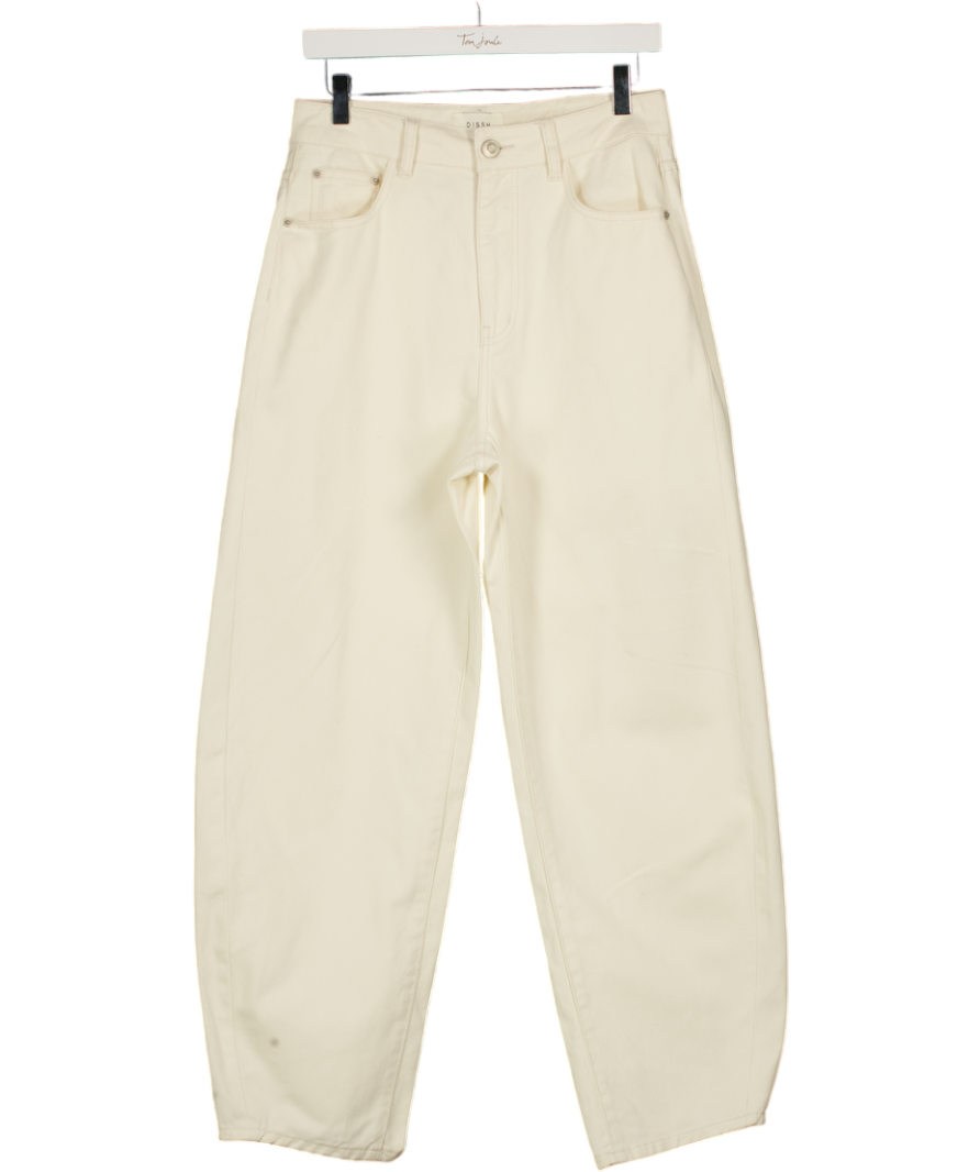 DISSH Cream Caleb Barrel Leg Jeans UK 10