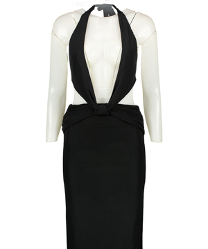 White Fox Everybody's Watching Maxi Dress Black UK S