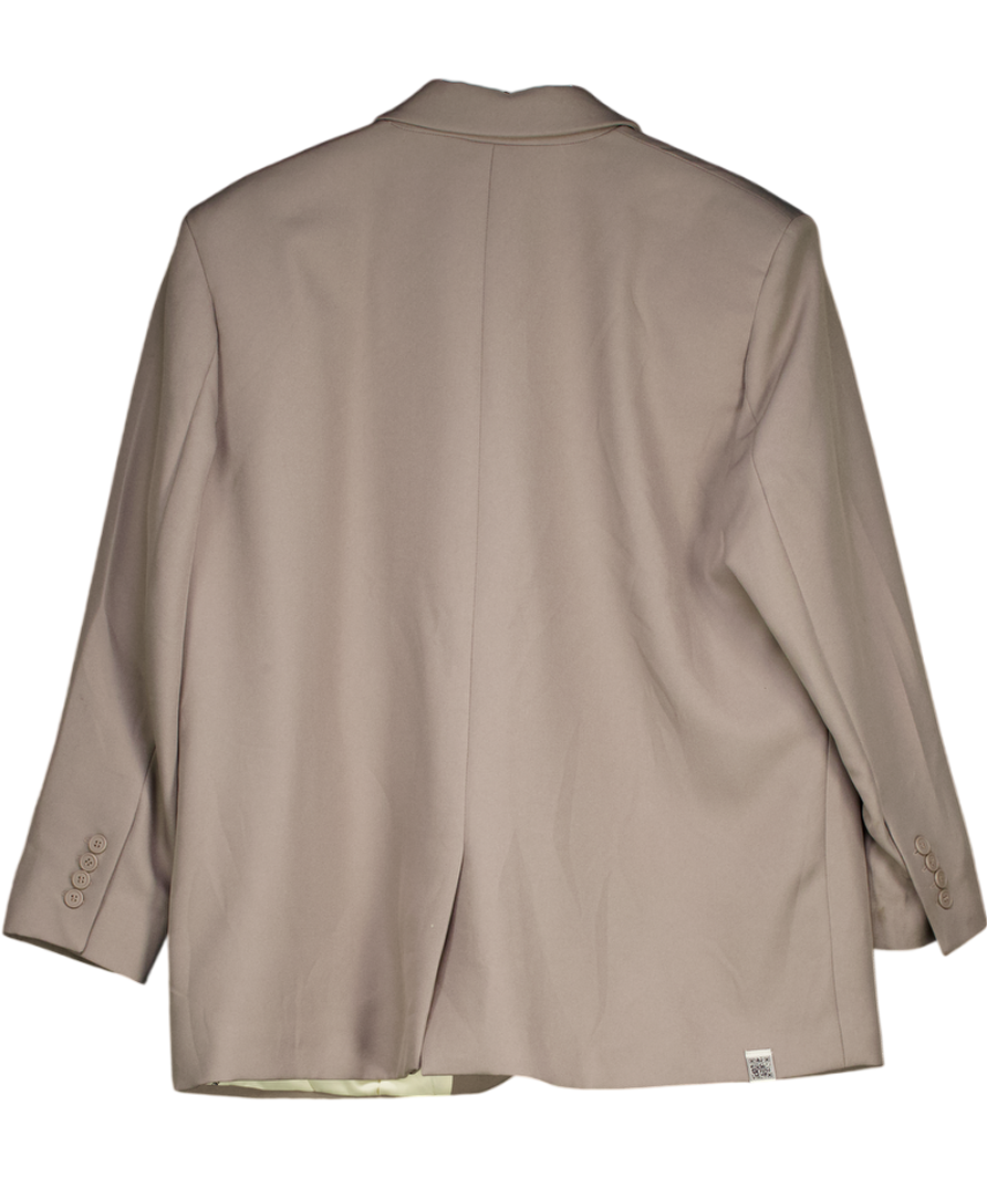 The Giving Movement Grey Structured Oversized Blazer UK L