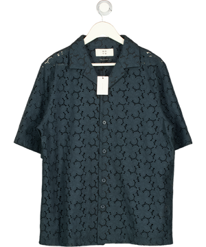 NOVU Contemporary Luxury Green 100% Cotton Shirt UK L