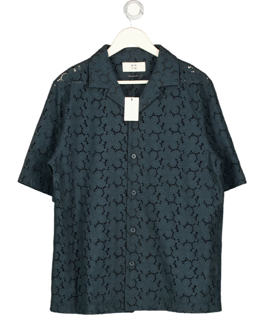 NOVU Contemporary Luxury Green 100% Cotton Shirt UK L