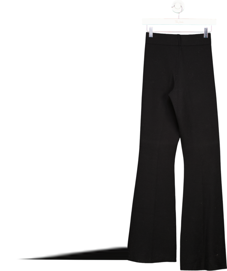 Karen Millen Black Flared Knitted Trousers UK XS