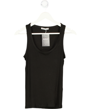 ZARA Black Ribbed Top UK S