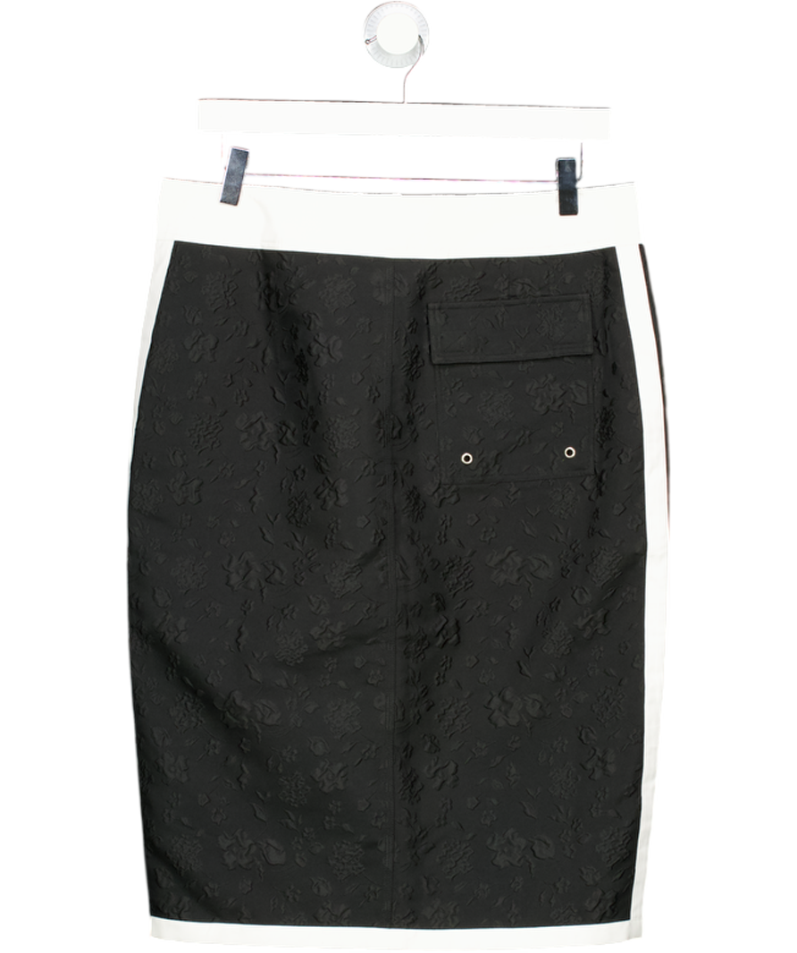 JULIE KEGELS Black / White Sue Floral Jacquard Skirt UK 10