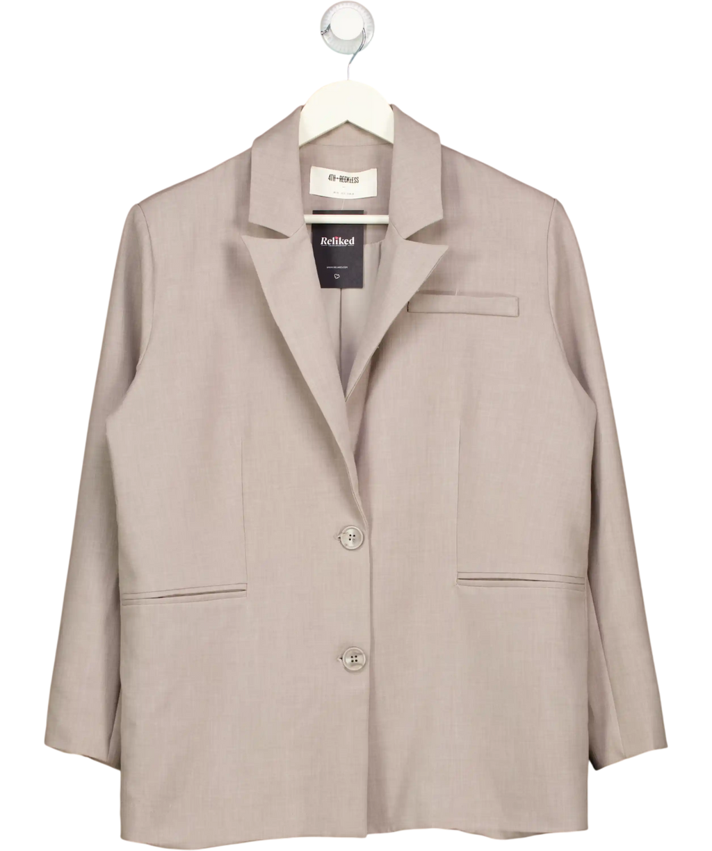 4th & Reckless Bristol Blazer Grey Melange UK 10