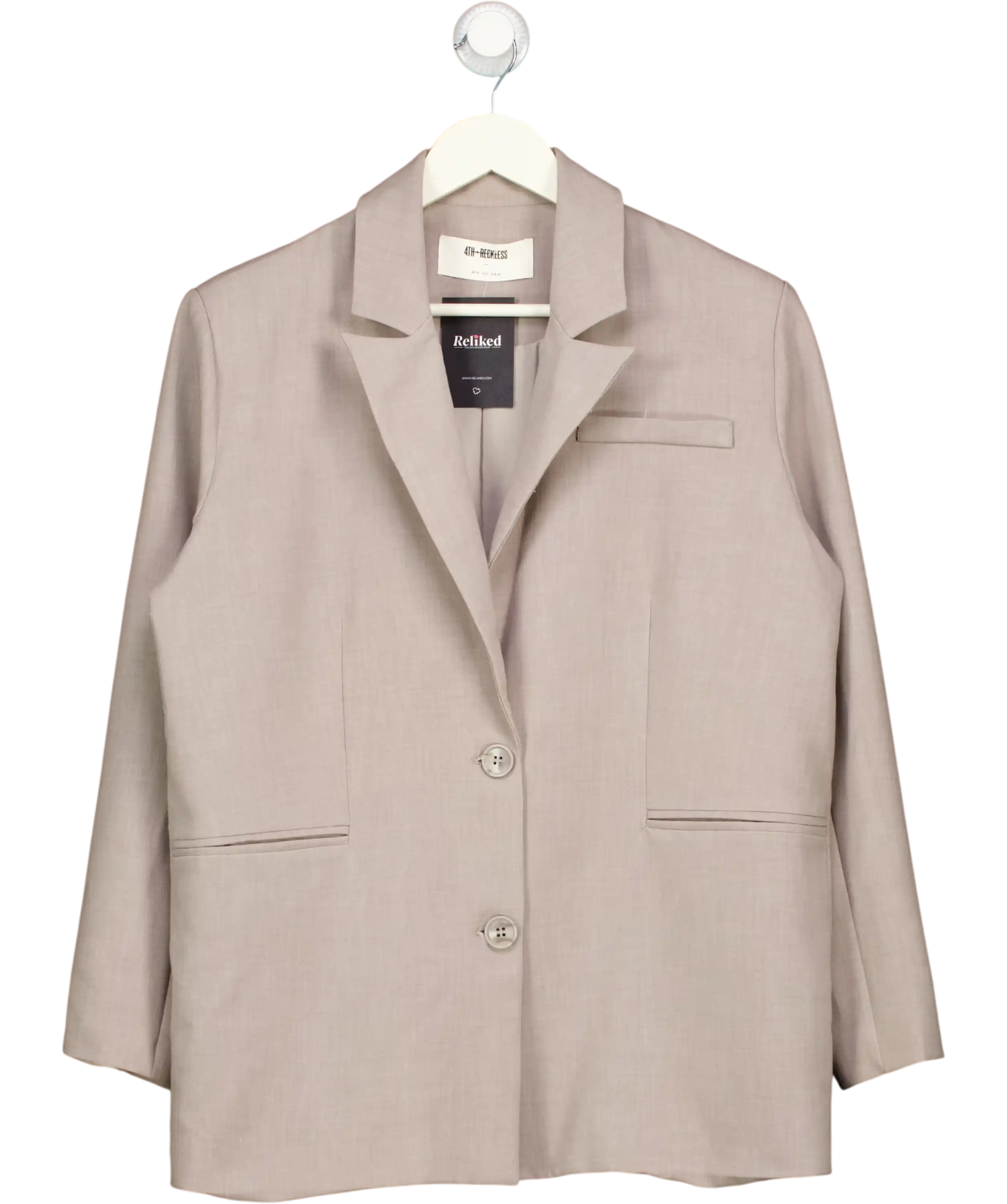 4th & Reckless Bristol Blazer Grey Melange UK 10