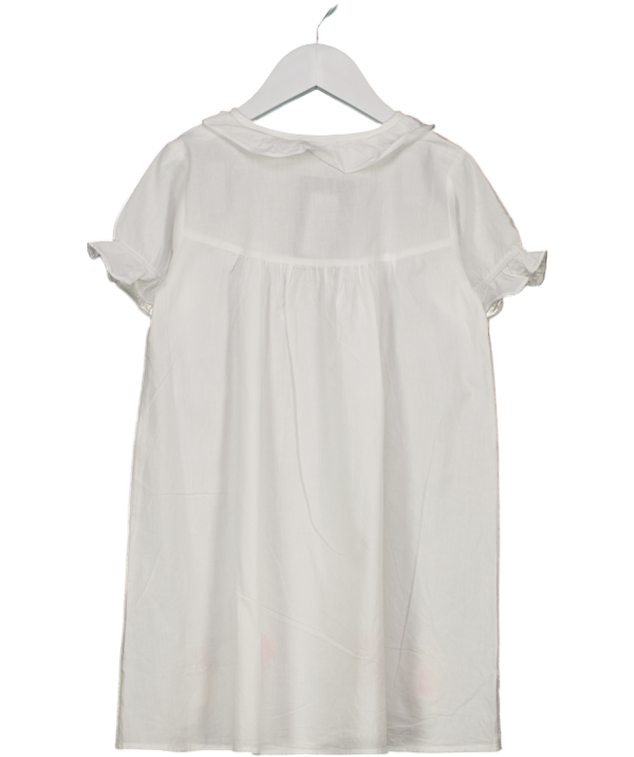 MINI LUNN White Mini Lunn Xmas Embroidered 100% Cotton Dress 4 Years