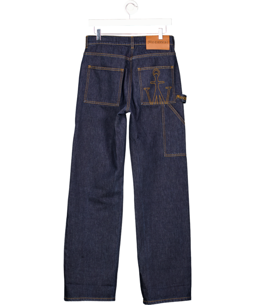 j w anderson Blue Twisted Workwear Denim Jeans In Indigo UK 8