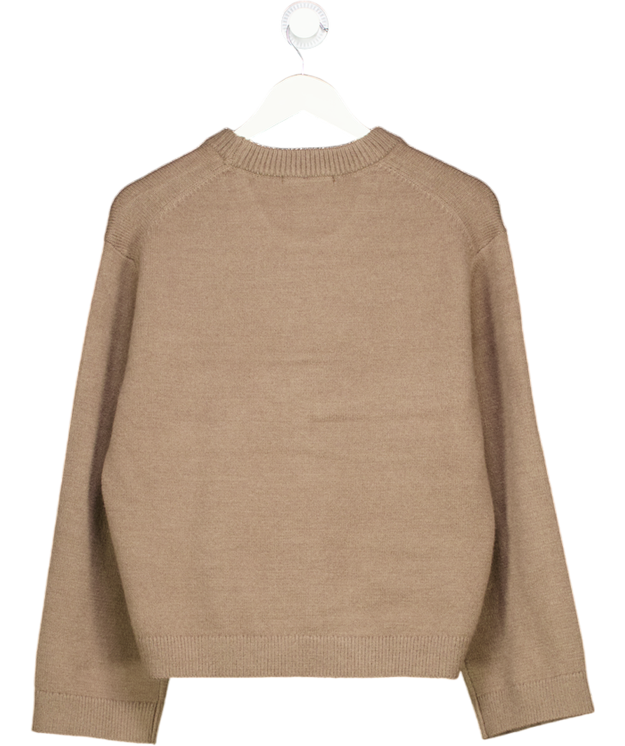 GINA TRICOT Brown Crew Neck Boxy Jumper UK S