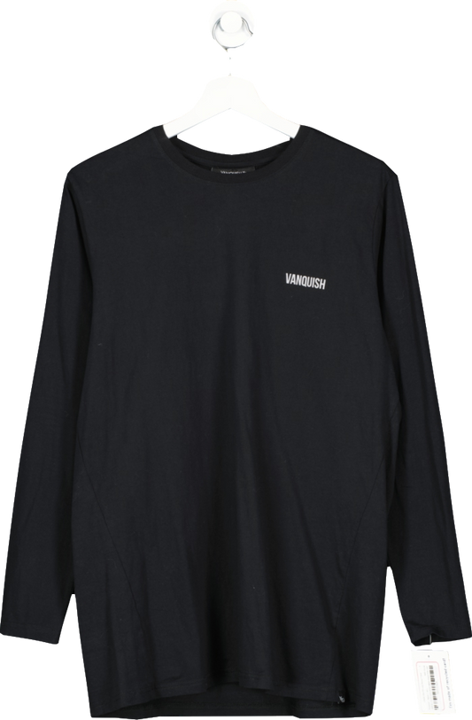 Vanquish Black Classic Slim Fit Long Sleeve T Shirt UK L