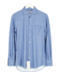 GLANSHIRT X Mr Porter Blue Marl Slowear Glanshirt Collared Shirt Neck 14.5" UK 36" CHEST