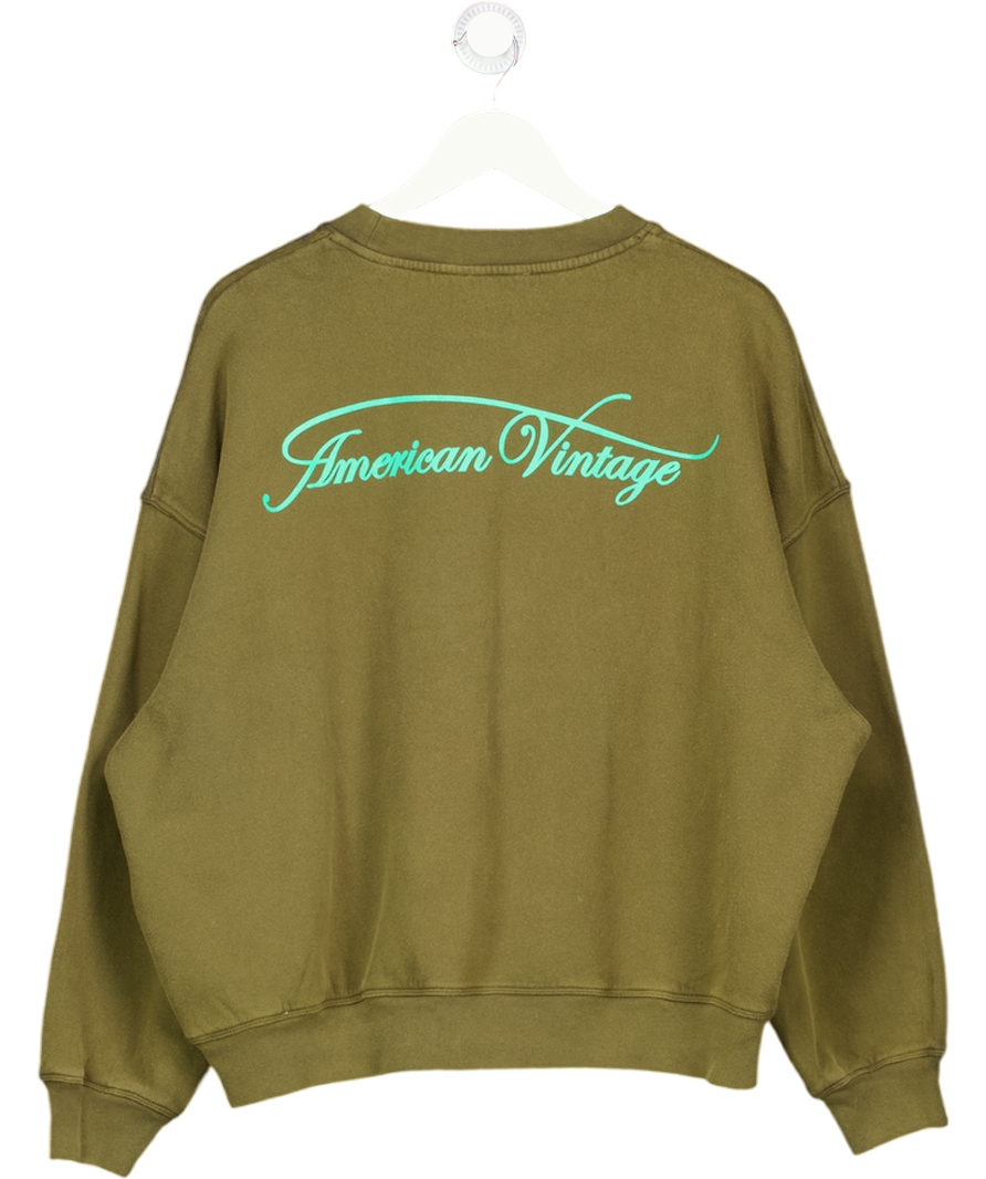 American Apparel Green 20 Years Plizzy Sweatshirt UK S