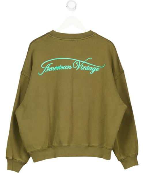 American Apparel Green 20 Years Plizzy Sweatshirt UK S