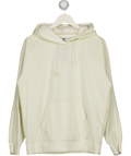 ADIDAS Cream 3-stripes Hoodie Velvet Rib UK 8