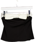 ZARA Black Contrast Bow Bandeau Top UK S