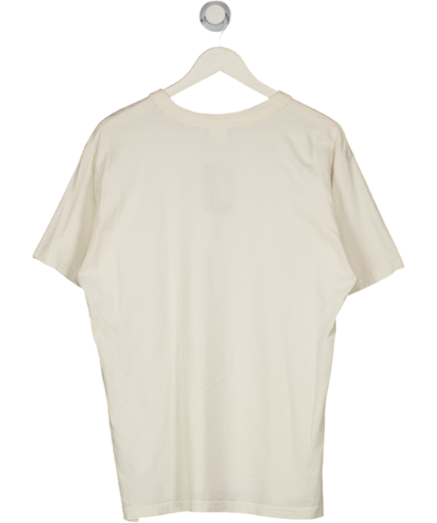 New Balance Cream Graphic Print T-shirt UK L