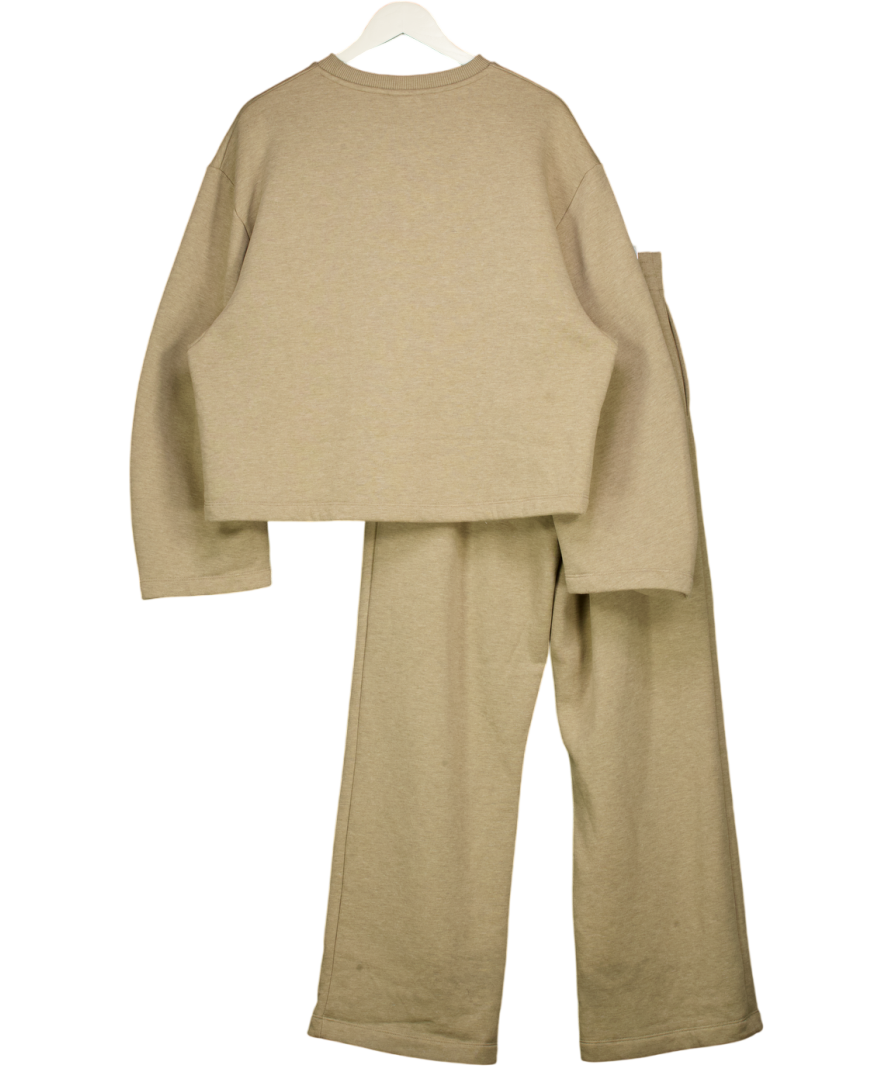 ASOS 2-piece Beige Marl Tailored Joggers And Sweat Top Set UK S
