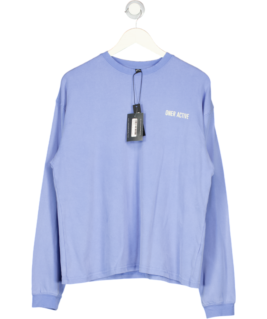 Oner Active Blue Classic Oversized Lightweight Long Sleeve Top UK S
