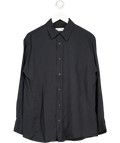 ZARA Black Slim Fit Shirt UK S