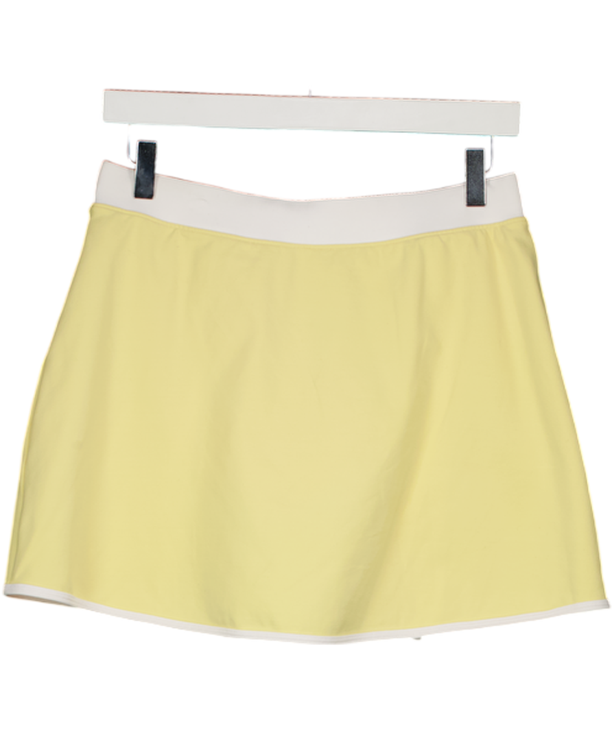ALO Yellow Wrap Front Tennis Skirt UK M
