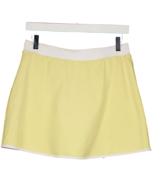 ALO Yellow Wrap Front Tennis Skirt UK M