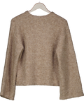 4th & Reckless Beige Boucle Knit Cardigan With Gold Buttons UK 8