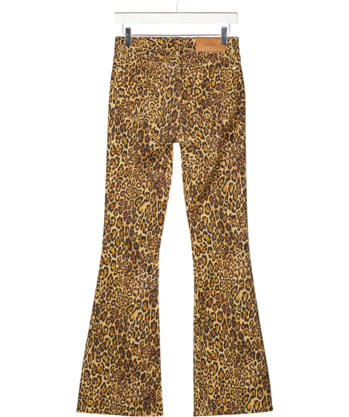 7 FOR ALL MANKIND Brown Ali Leopard-print High-rise Flared Jeans W26