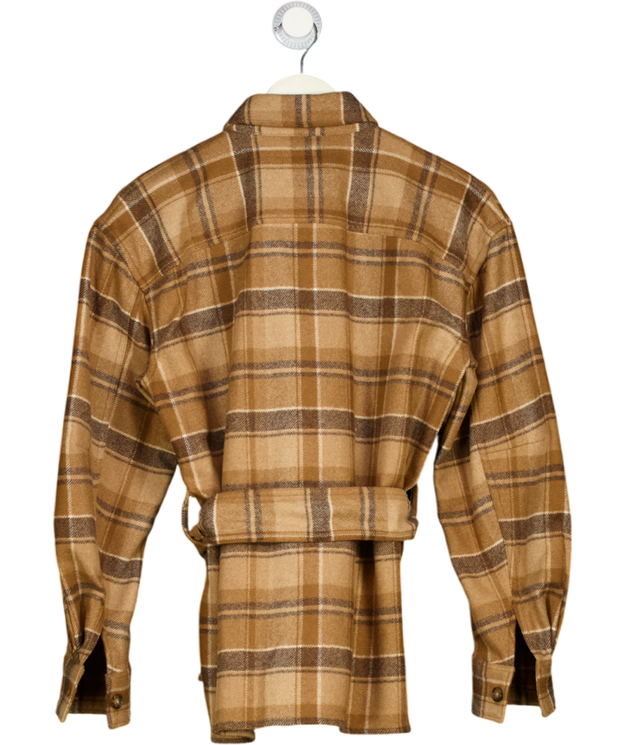 Polo Ralph Lauren Brown Belted Wool-blend Twill Shirt Us8 UK 8