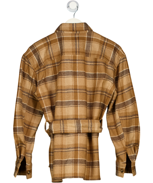 Polo Ralph Lauren Brown Belted Wool-blend Twill Shirt Us8 UK 8