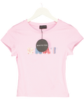 White Fox Pretty In Pink Baby Tee Baby Pink UK S