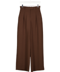 ABERCROMBIE & FITCH Chocolate Brown Pleated Wide Leg Trousers - Long Length W25