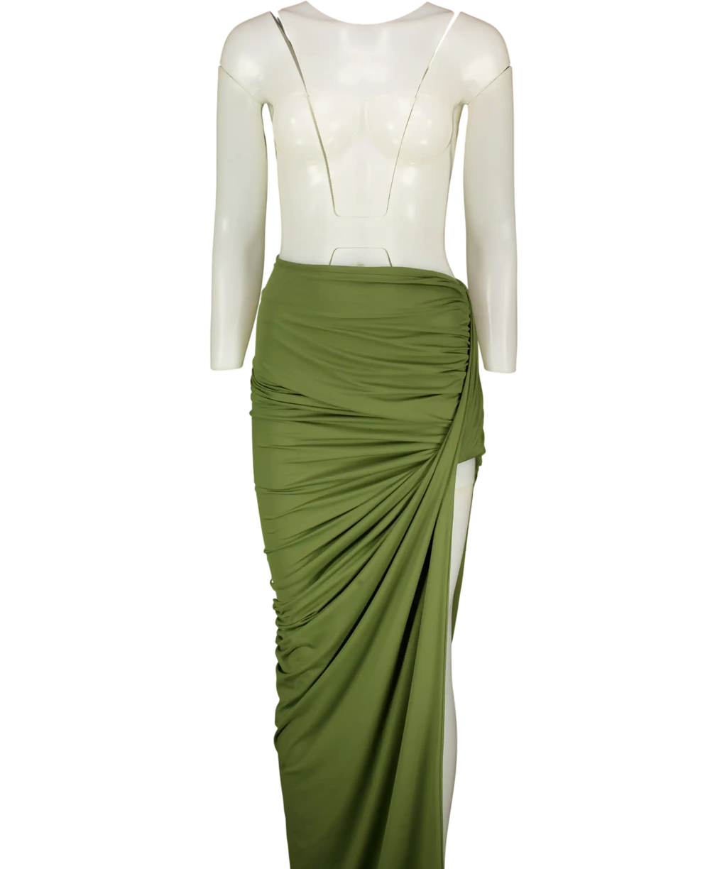 Babyboo Green Henrietta Maxi Skirt UK S