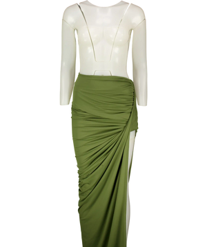 Babyboo Green Henrietta Maxi Skirt UK S