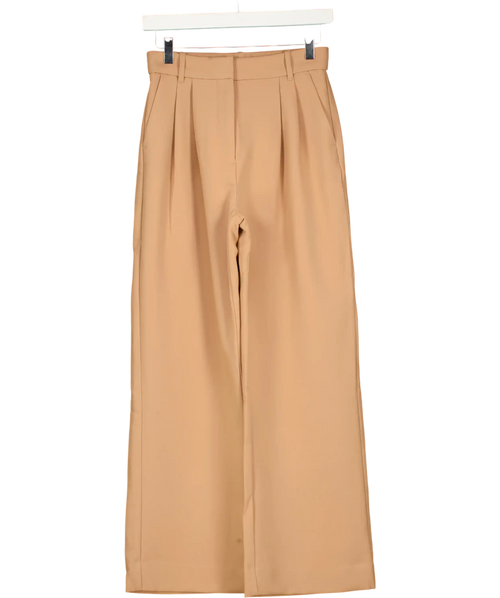 ABERCROMBIE & FITCH Abercrombie & Fitch Beige Sloane Tailored Wide Leg Trousers W26