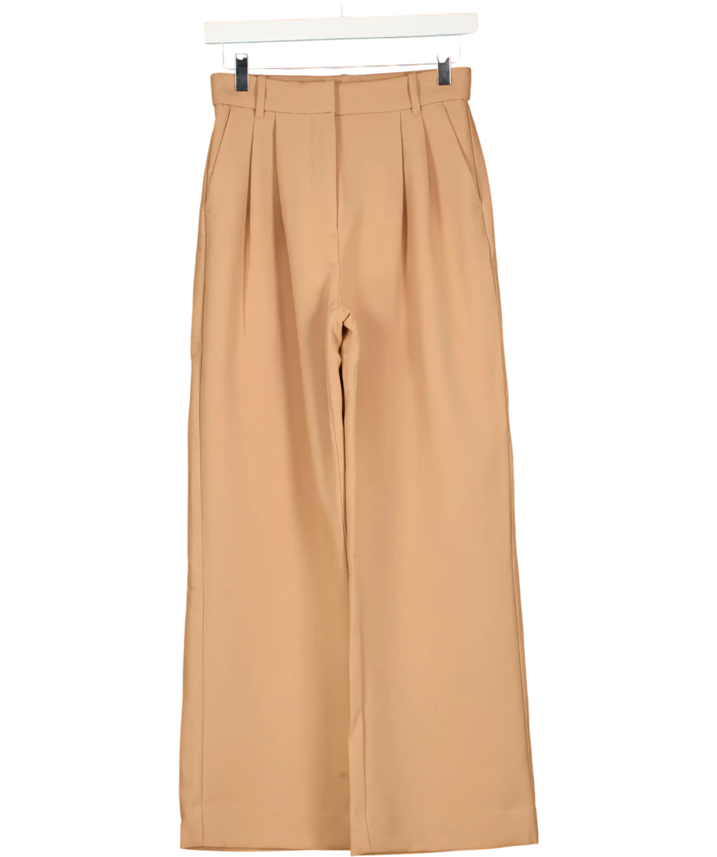 ABERCROMBIE & FITCH Abercrombie & Fitch Beige Sloane Tailored Wide Leg Trousers W26