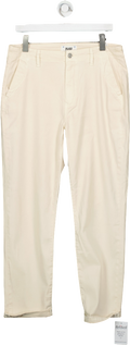 PAIGE Cream Drew Relaxed Straight Leg Trousers W29