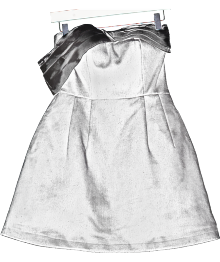 JARLO Black Velvet Strapless Fit And Flare Mini Dress UK 8