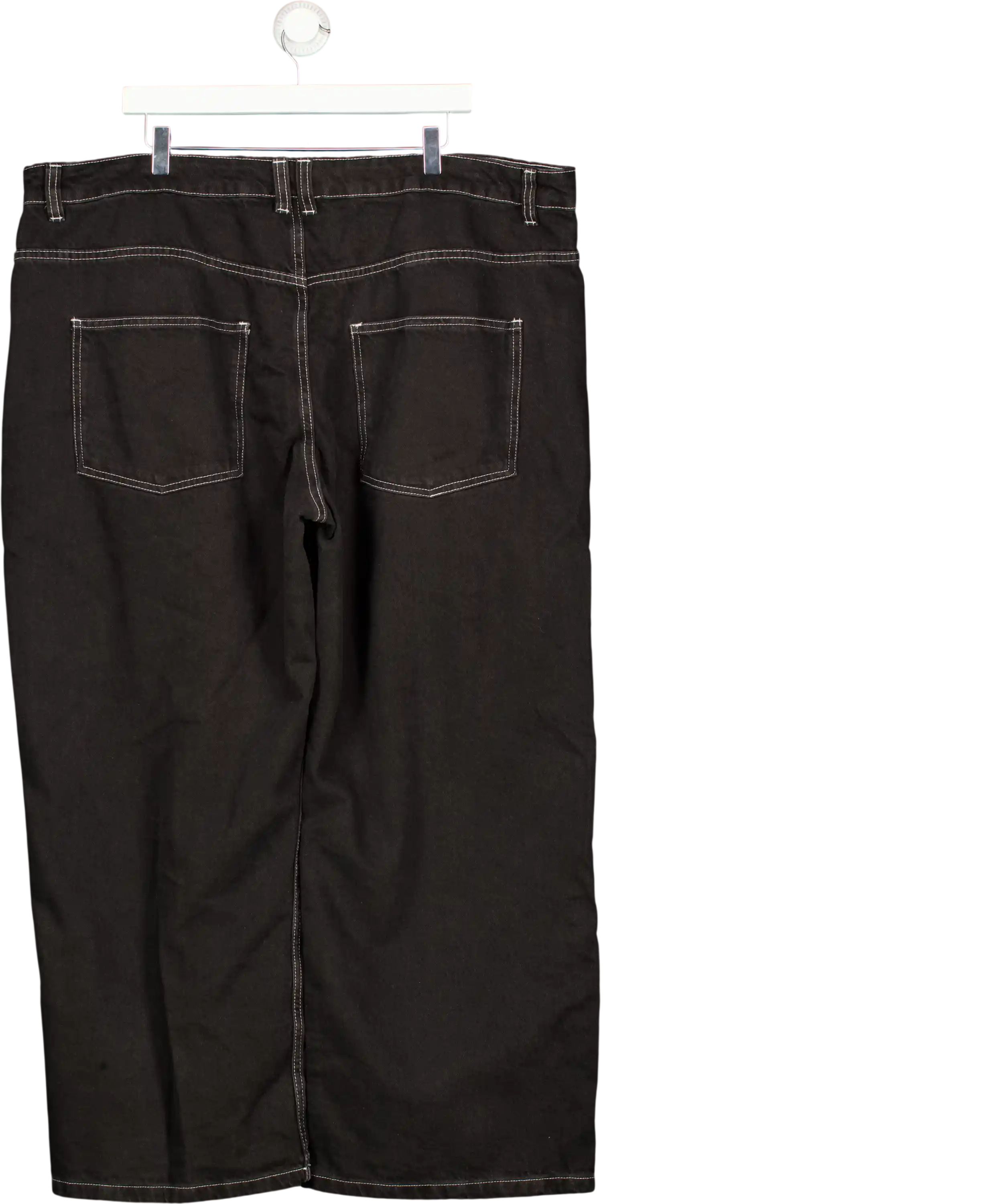 ASOS Black Wide Leg Dad Jeans UK 22