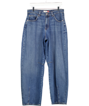 NEXT Mid Blue Barrel Mid-rise Jeans - Reg Length UK 12
