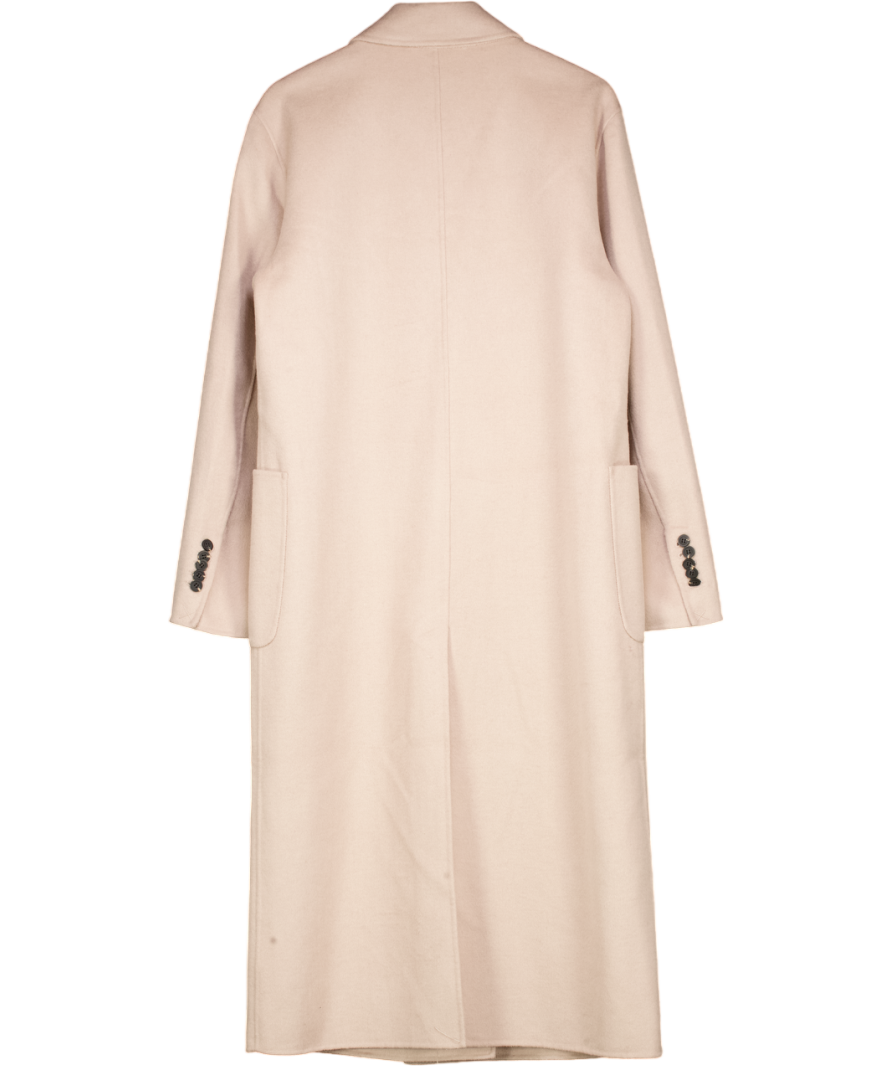 L'academie Beige Double Faced Wool Blend Coat UK S