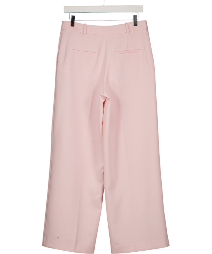 FOREVER NEW Baby Pink High Waist Wide Leg Trouser - Petite Fit UK 10
