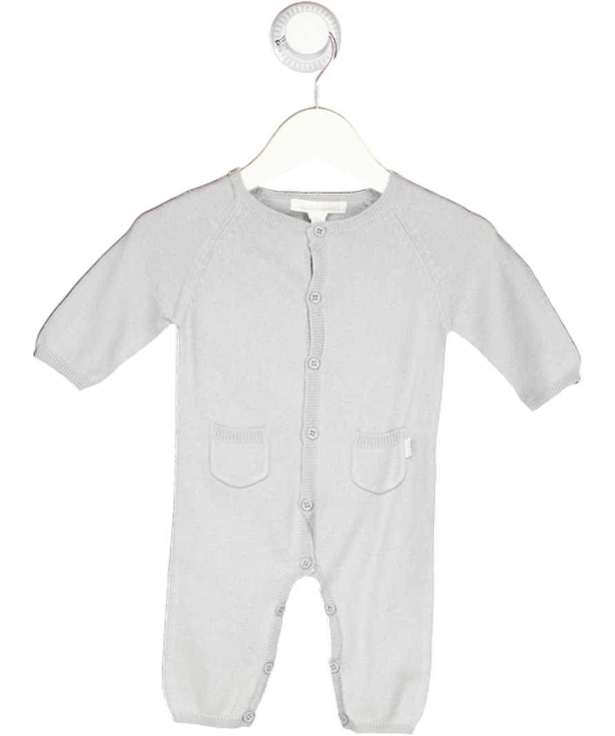 Marie Chantal Blue Button Fronted Footless All In One 0-3 Months