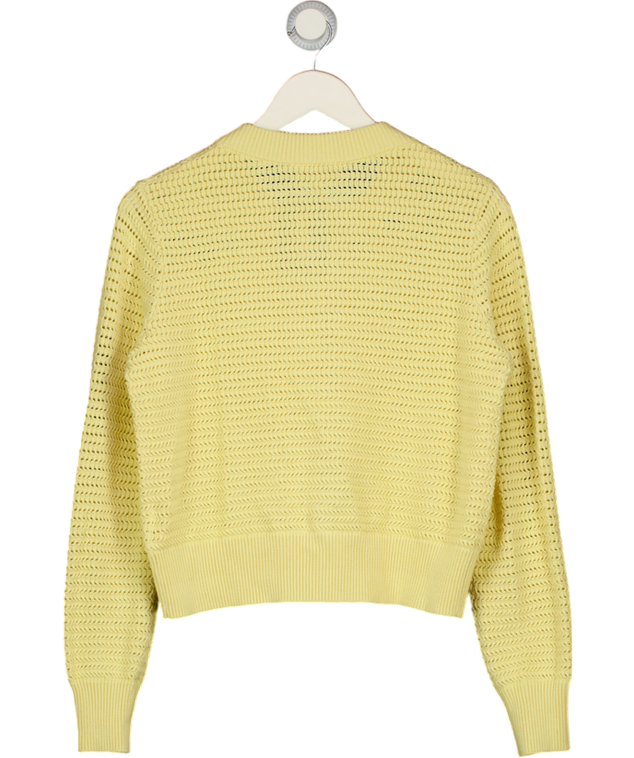 HOBBS Butter Yellow Felicity Cotton Cardigan UK M