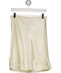 FRIENDS WITH FRANK Cream Satin Liberty Skirt UK S