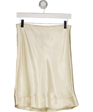 FRIENDS WITH FRANK Cream Satin Liberty Skirt UK S