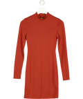 SUPERDRY Brown High Neck Long Sleeve Jersey Mini Dress UK 8