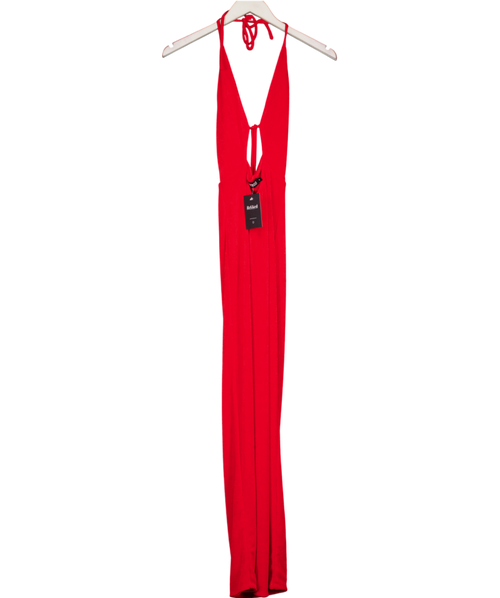 Babyboo Red Halter Neck Cut Out Maxi Dress UK S
