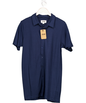 Jacamo Blue Navy Short Sleeve polo Shirt UK S